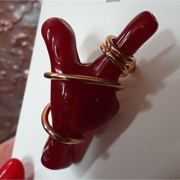 NWT Zara Faux Coral Statement Ring - Picture 6 of 12